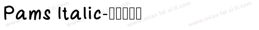 Pams Italic字体转换